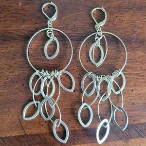 3/$10 Light Gold-tone Dangley Earrings
